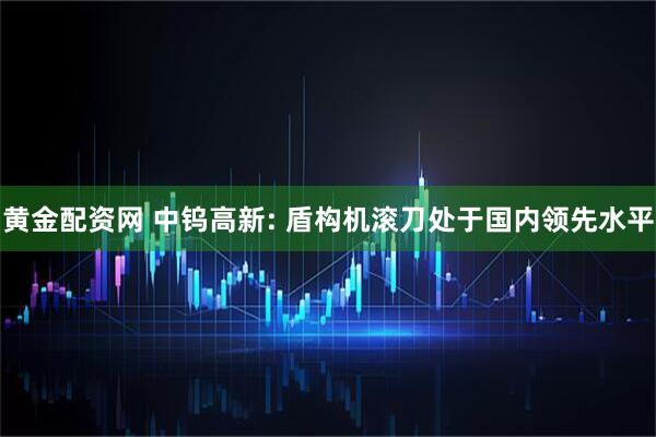 黄金配资网 中钨高新: 盾构机滚刀处于国内领先水平